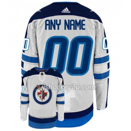 Mænd NHL Winnipeg Jets Trøje Tilpasset Adidas Hvid Authentic